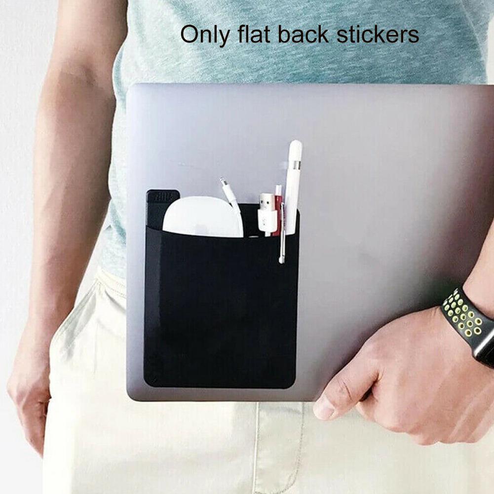Laptop Accessories Pouch - Self Adhesive Laptop Rear Storage Bag
