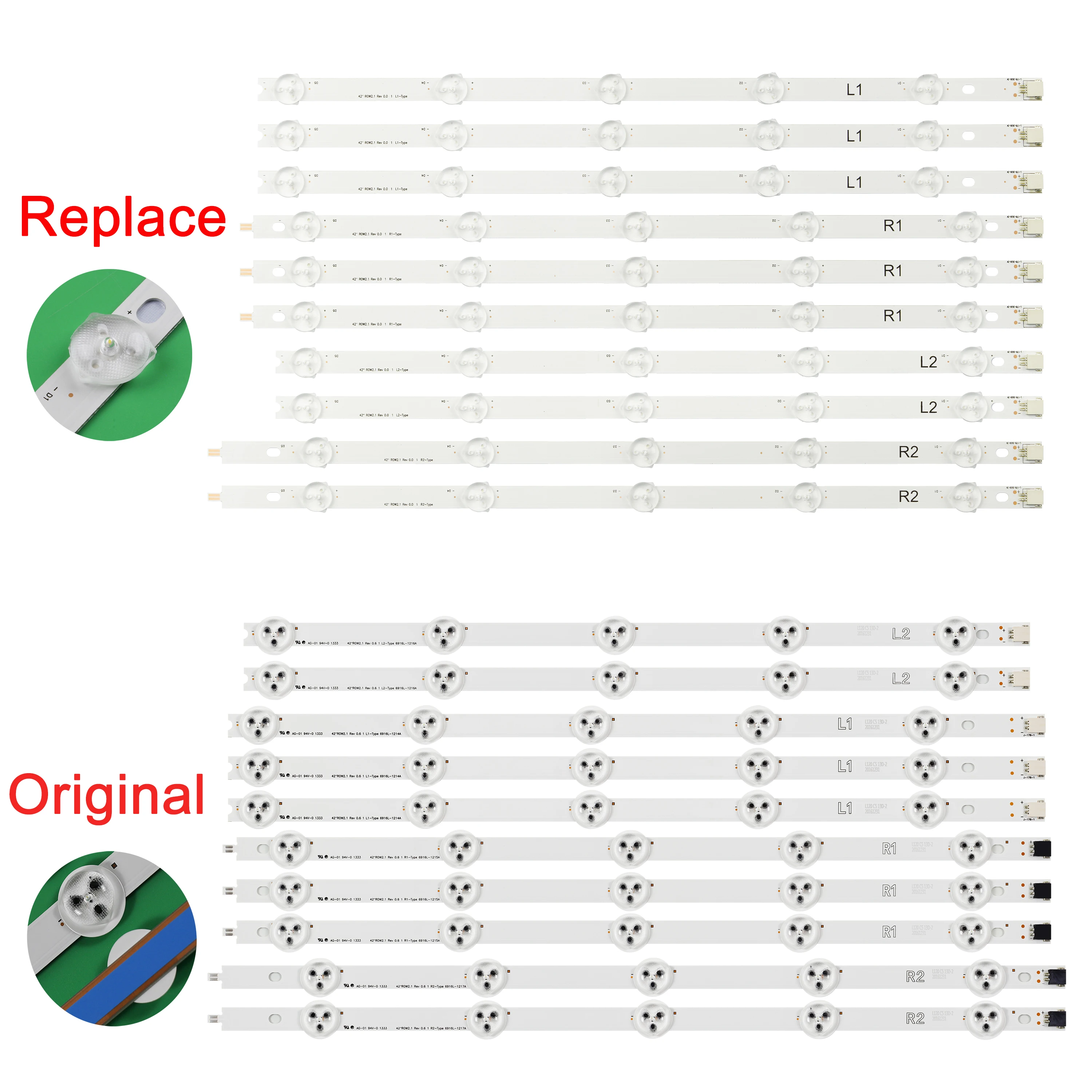 Laptop Accessories Kit - New 10 Pcs/Set LED Backlight Strip