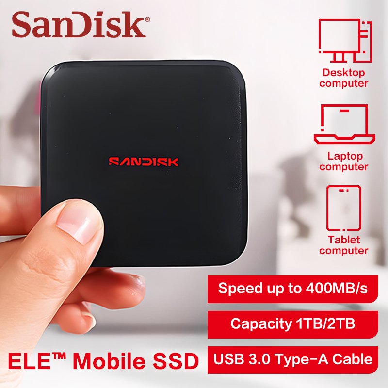 Laptop External Accessories - SanDisk ELE Mini Portable SSD Hard
