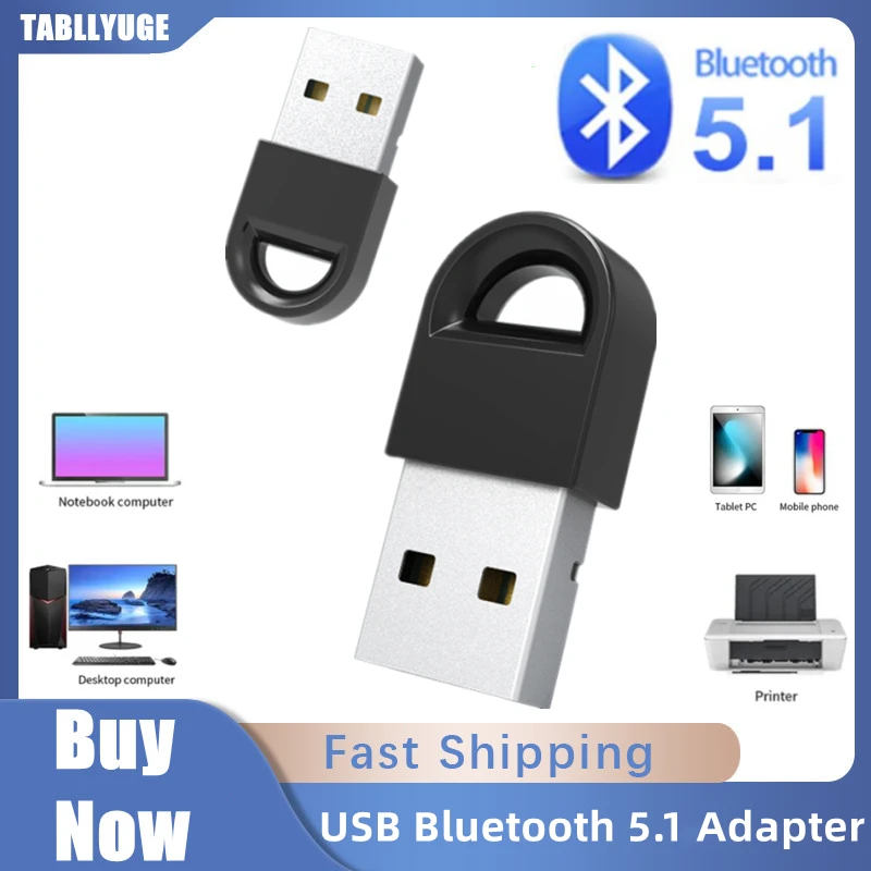 Laptop External Accessories - USB Bluetooth 5.1 Adapter USB Bluetooth