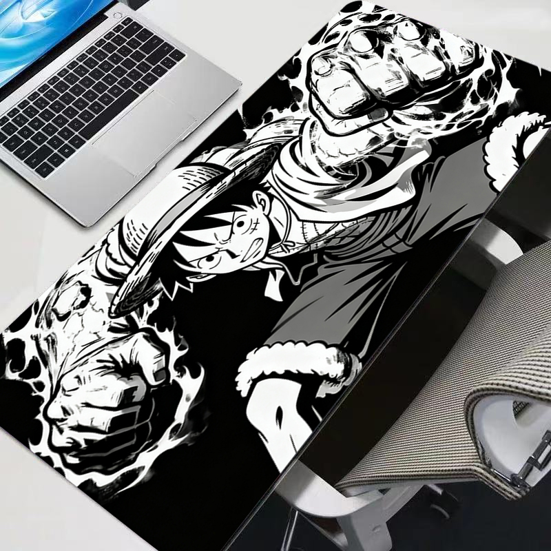 Laptop Accessories For Gaming - Black and white Mouse Pad One
