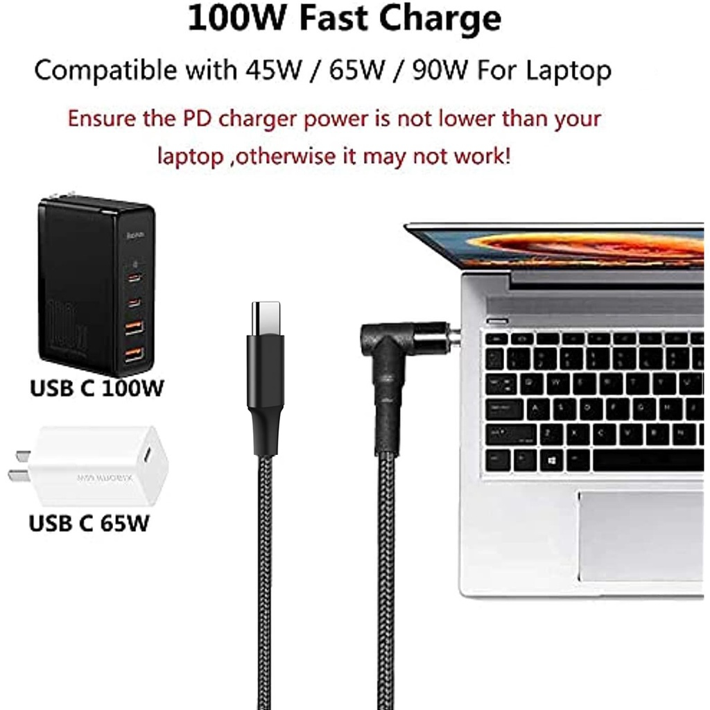 100W Type C to 5.5x2.5mm Male  - огляд і ціна Laptop Lock Cable