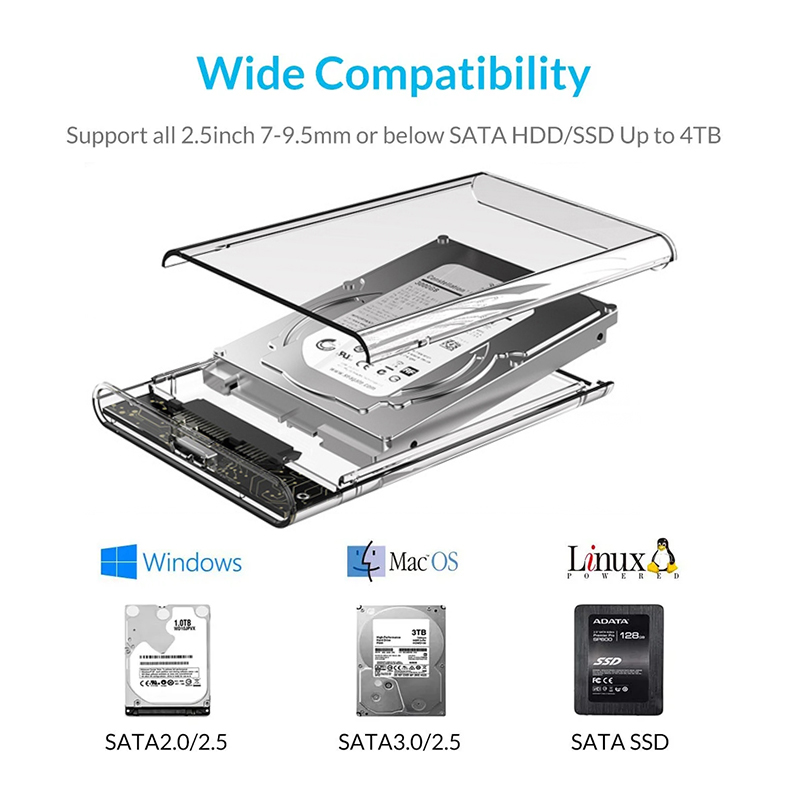 USB Type C Transparent 2.5 Inc - огляд і ціна Laptop External Accessories