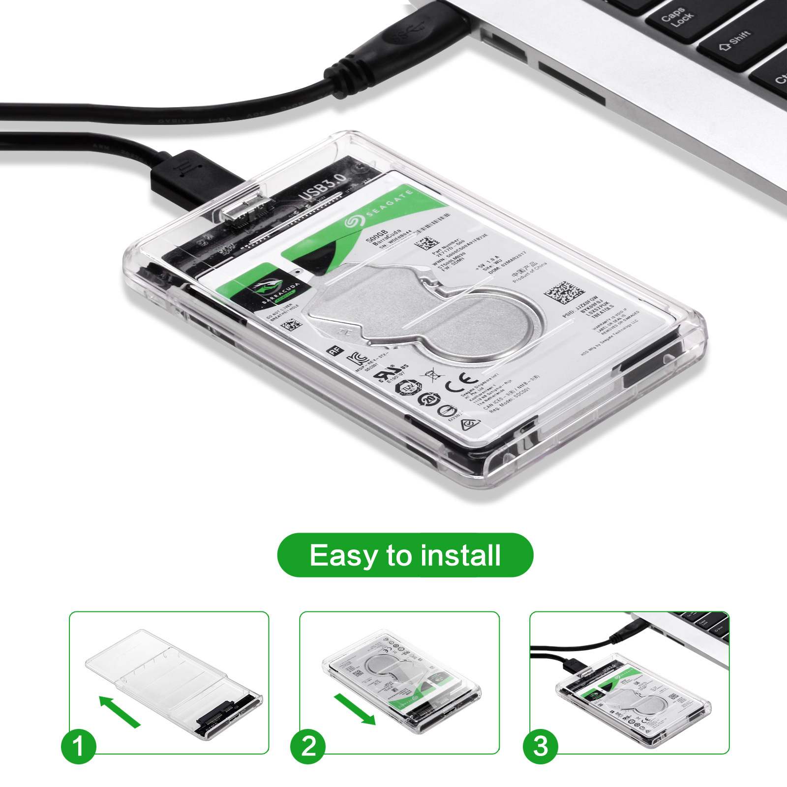 USB Type C Transparent 2.5 Inc - огляд і ціна Laptop External Accessories