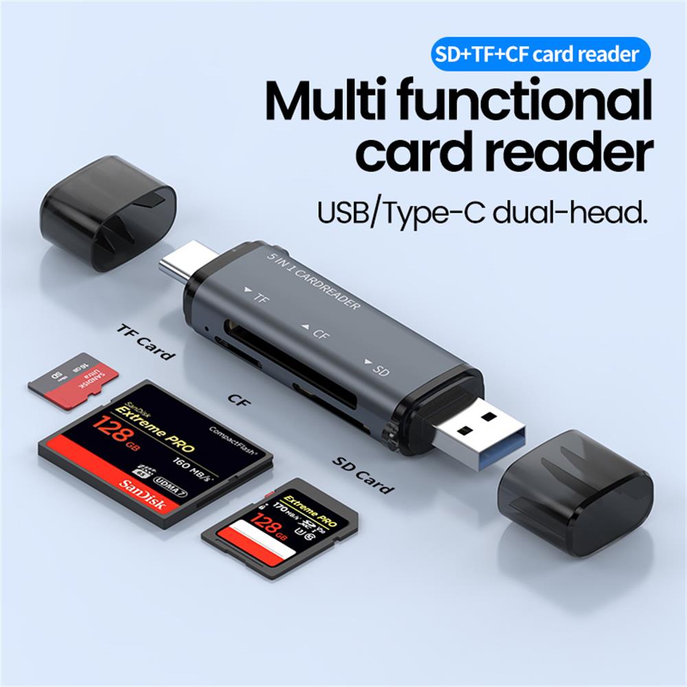 5 IN 1 USB Card Reader Type C  - огляд і ціна Laptop Accessories For Programmers