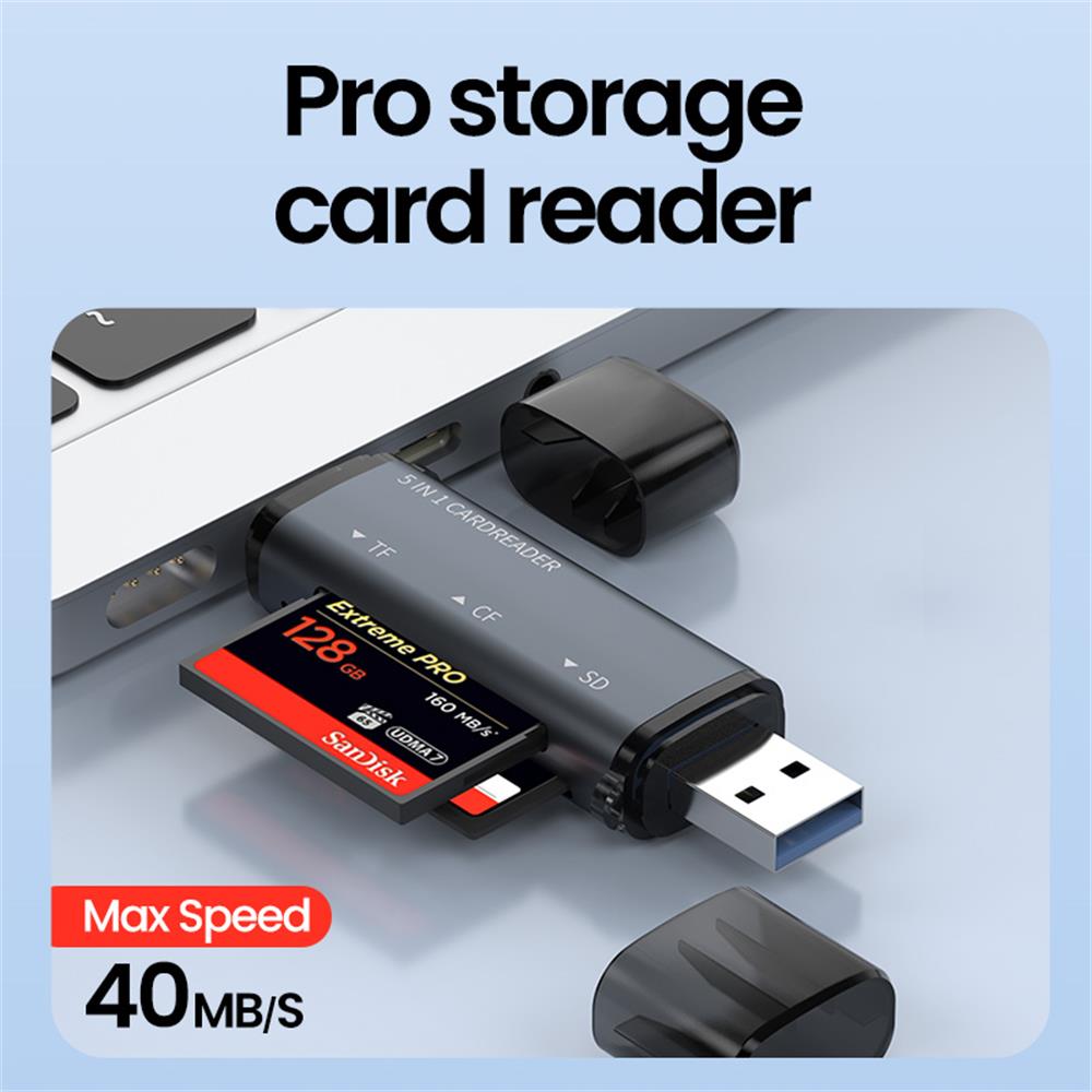 5 IN 1 USB Card Reader Type C  - огляд і ціна Laptop Accessories For Programmers