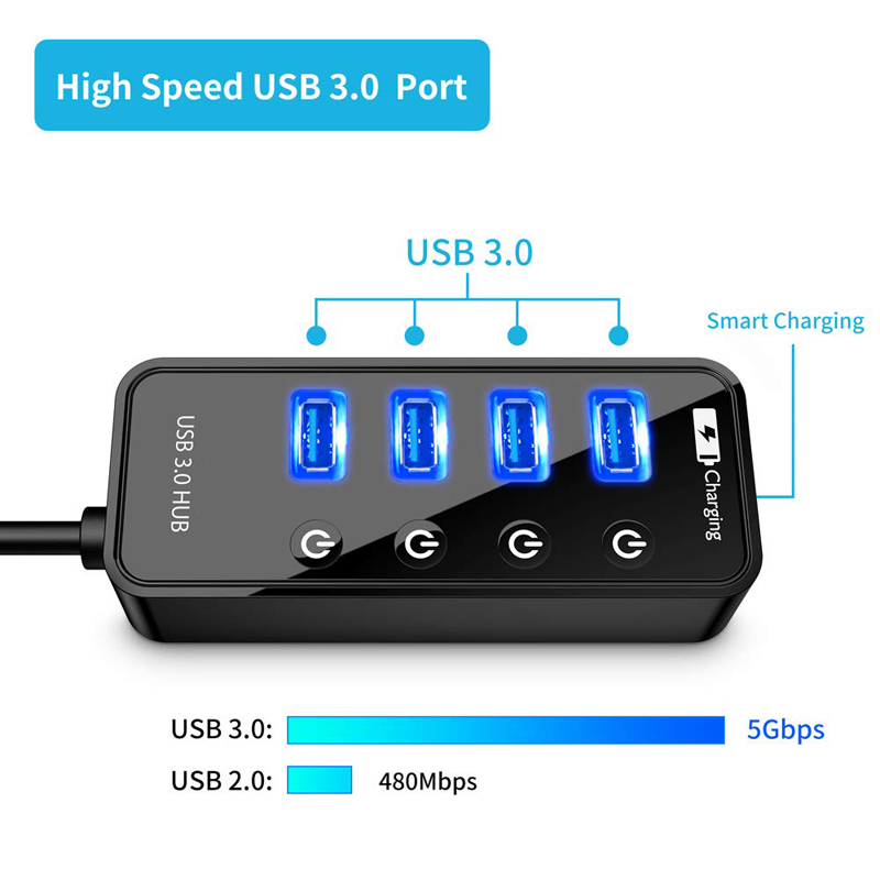 USB HUB 3.0 4 7 Port Smart Pho - огляд і ціна Laptop Accessories For Programmers