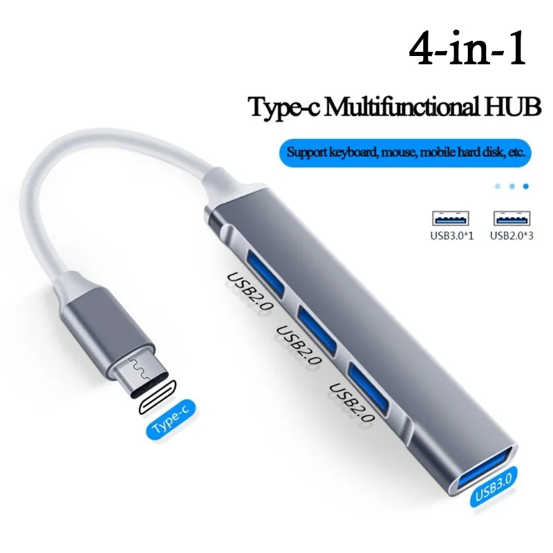 4-in-1 USB C HUB 3.0 Type C 3. - огляд і ціна Laptop Accessories For Programmers