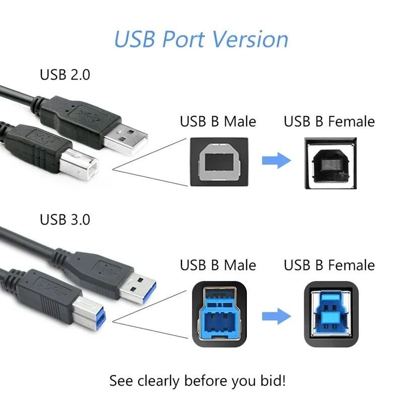 USB 3.0 Type A Male to B Male  - огляд і ціна Laptop External Accessories
