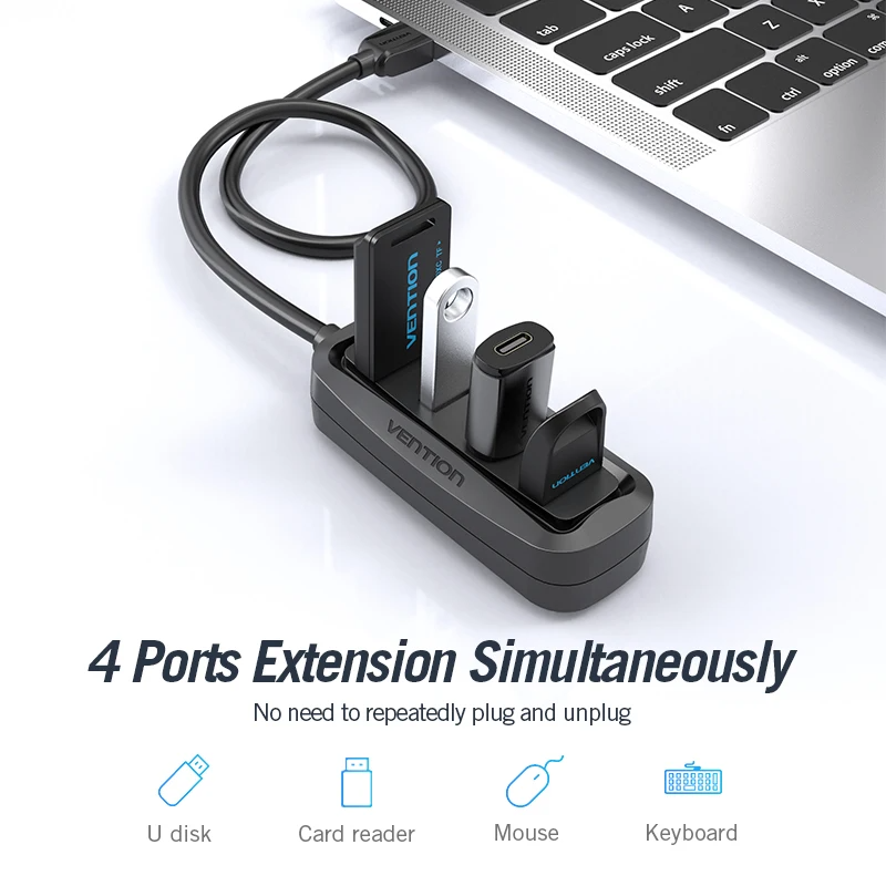 Vention USB 2.0 HUB 4 Port wit - огляд і ціна Laptop Accessories Box