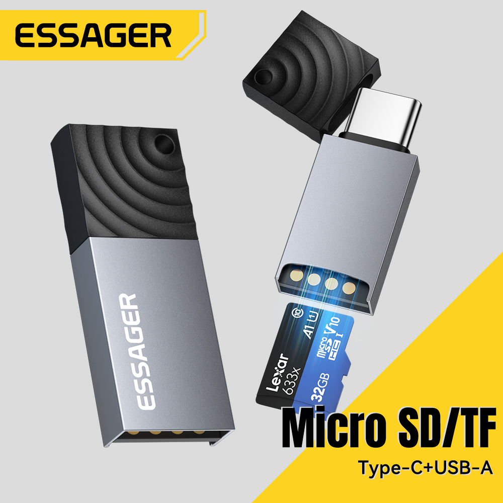 Essager 2 in 1 TF SD Card Read - огляд і ціна Laptop Accessories For Programmers