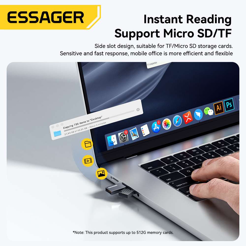 Essager 2 in 1 TF SD Card Read - огляд і ціна Laptop Accessories For Programmers