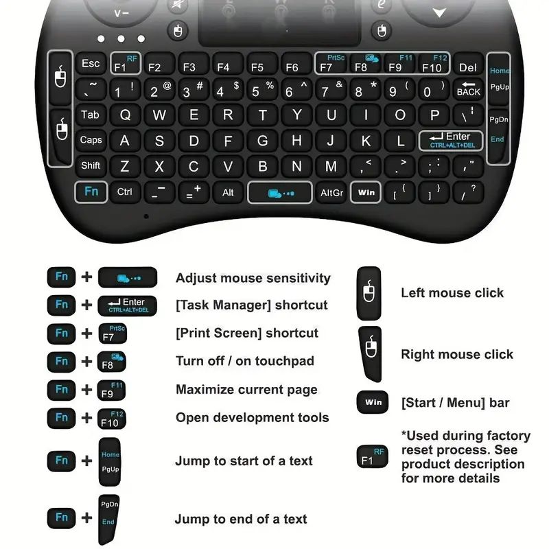 Mini Wireless Keyboard 2.4GHz  - огляд і ціна Laptop External Accessories