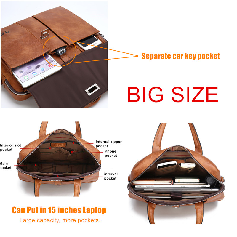 Jeep Buluo Men's Leather Brief - огляд і ціна Laptop Accessories Box