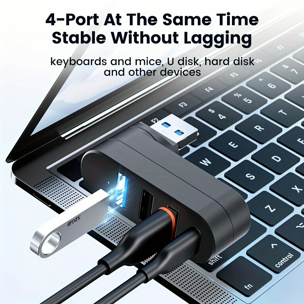 Mini Splitter 4 Ports USB Hub  - огляд і ціна Laptop Accessories For Programmers